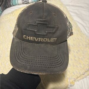 Chevrolet snapback Cap in Brown and camo